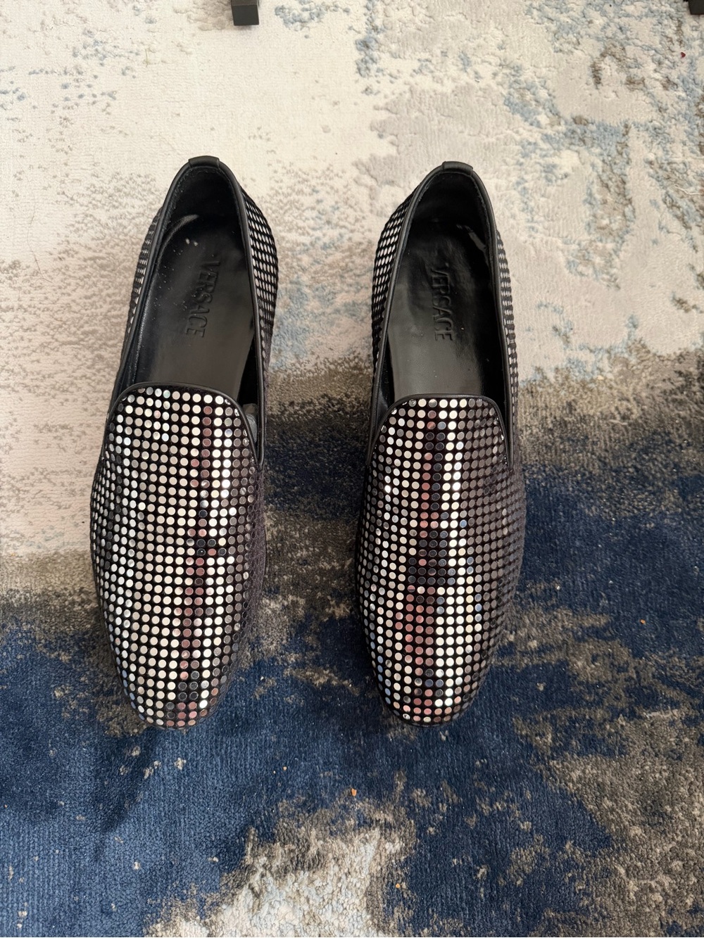 Dressy Black mirrored Loafers - Versace